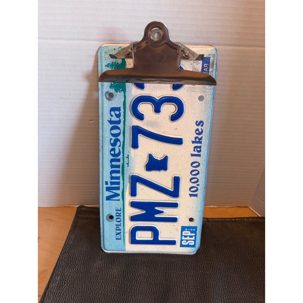 Vintage Minnesota License Plate Clipboard | Upcycled MN License Plate